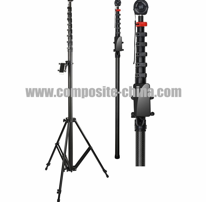 टॉप लोड 6KG के साथ कार्बन फाइबर फोटोग्राफी पोल, बिल्कुल सही काम करता है