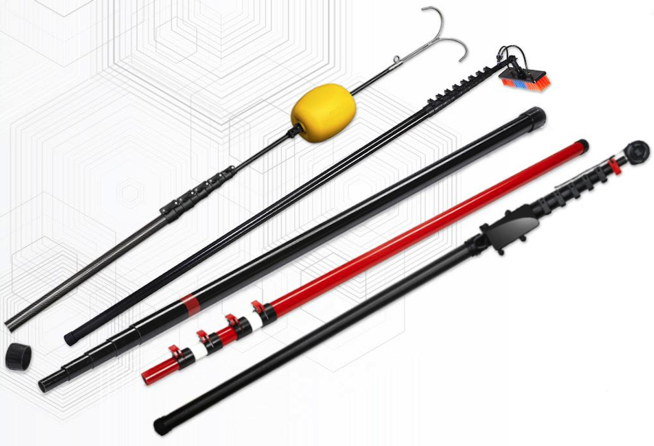 टेलीस्कोपिक पोल का उपयोग किसके लिए किया जा सकता है?